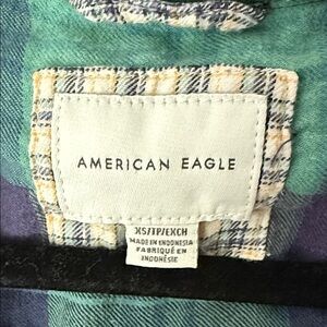 American Eagle Outfitters Plaid Shirt with Hood